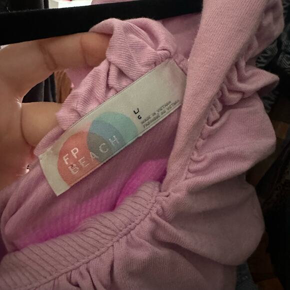 Free People Sweetheart Neck Talia Mini Dress Lilac Size Large - Picture 4 of 5